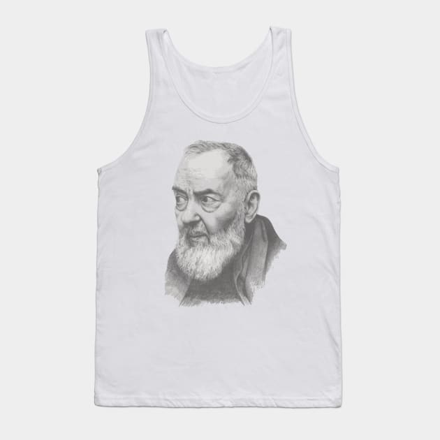 Saint Padre Pio Tank Top by Beltschazar